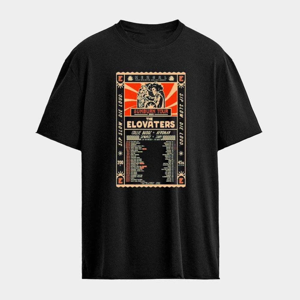 The Elovaters Sunburn Tour Jan And Mar 2026 T-Shirt The Elovaters Merch Gifts For Rock Lovers