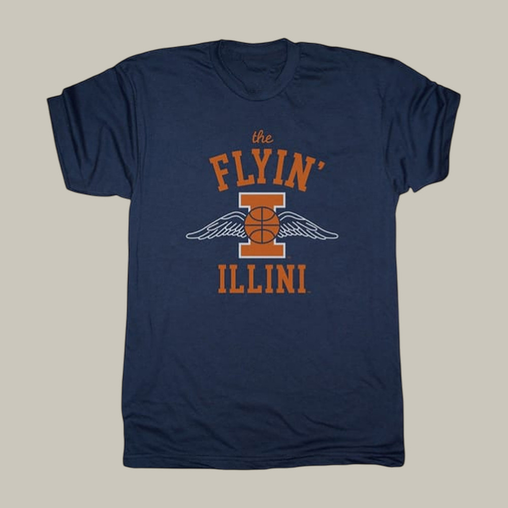 The Flyin Illini Basketball T-Shirt 2026 NCAA Men's Final Four Clothes Cool Gift For Friends
