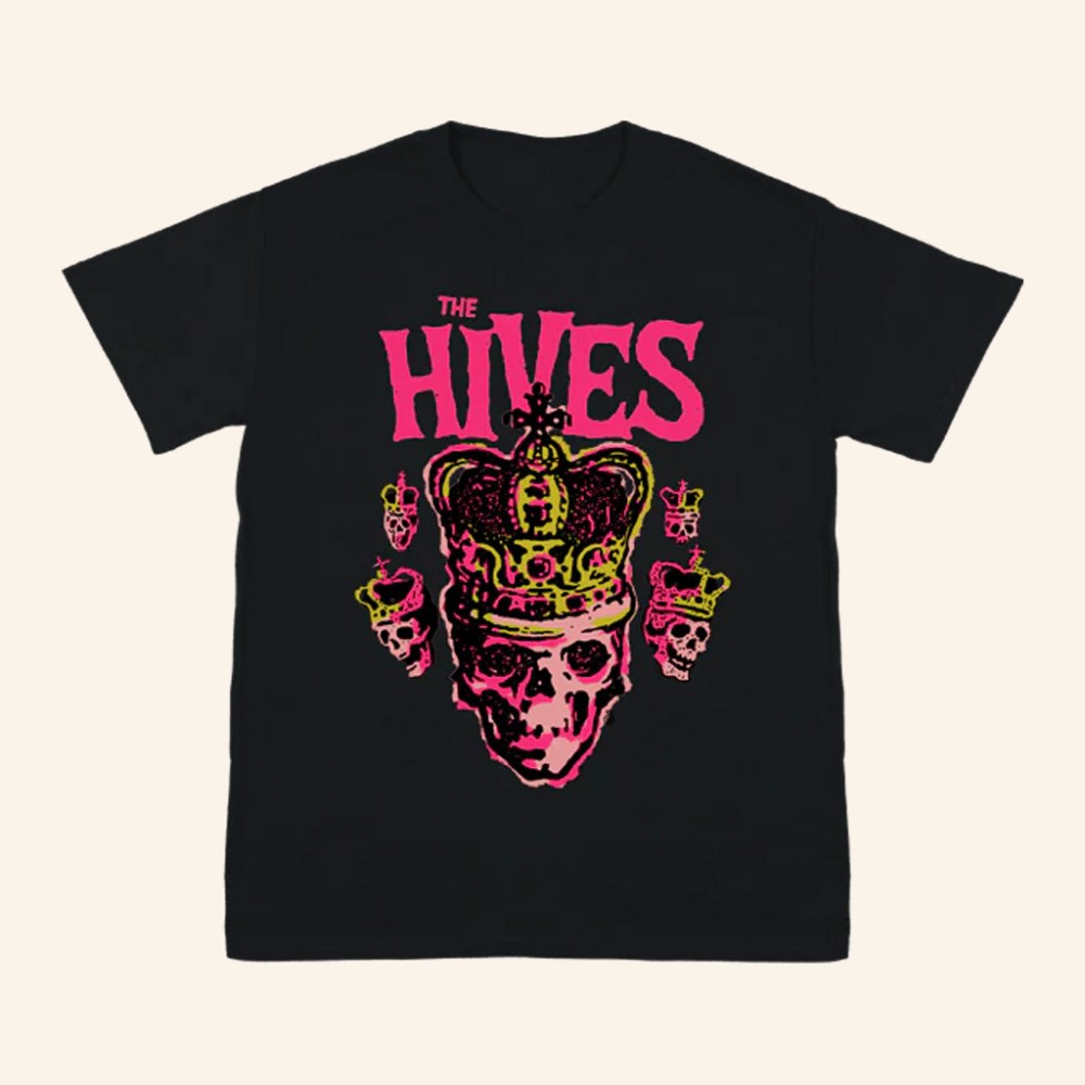 The Hives Merch Skull Crown Black T-Shirt Christmas Gifts For Rock Fans