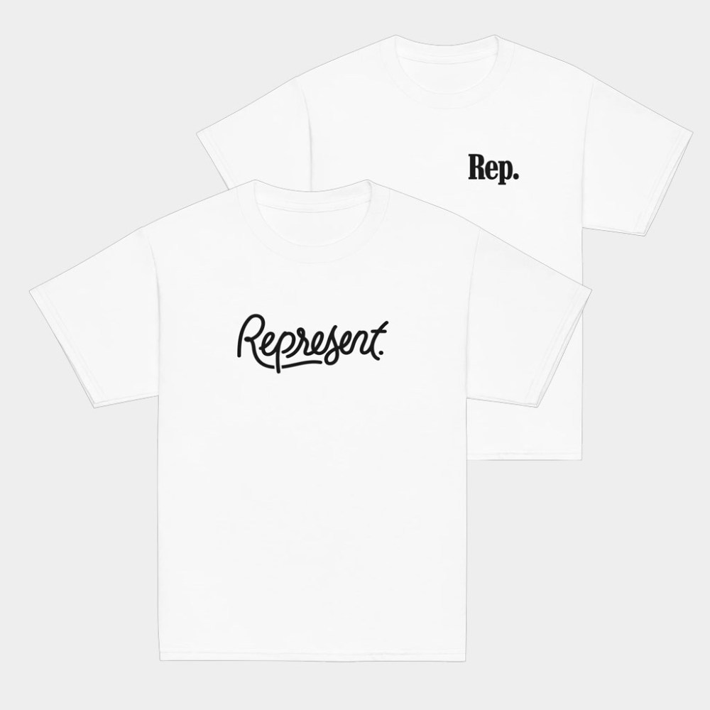 The Represent Merch Represent White T-Shirt Birthday Gift For Husband