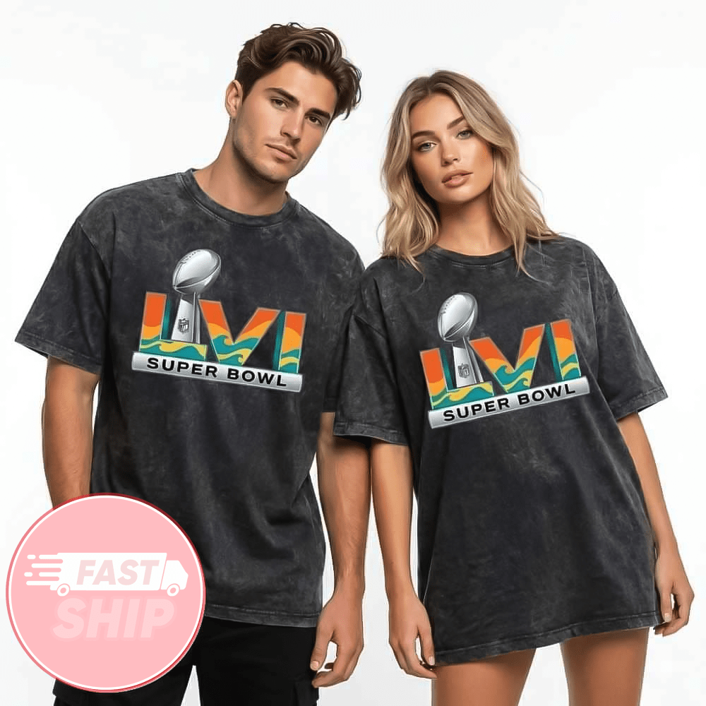 The Super Bowl LXI New Logo 2027 Washed T-Shirt Gifts For Football Lovers