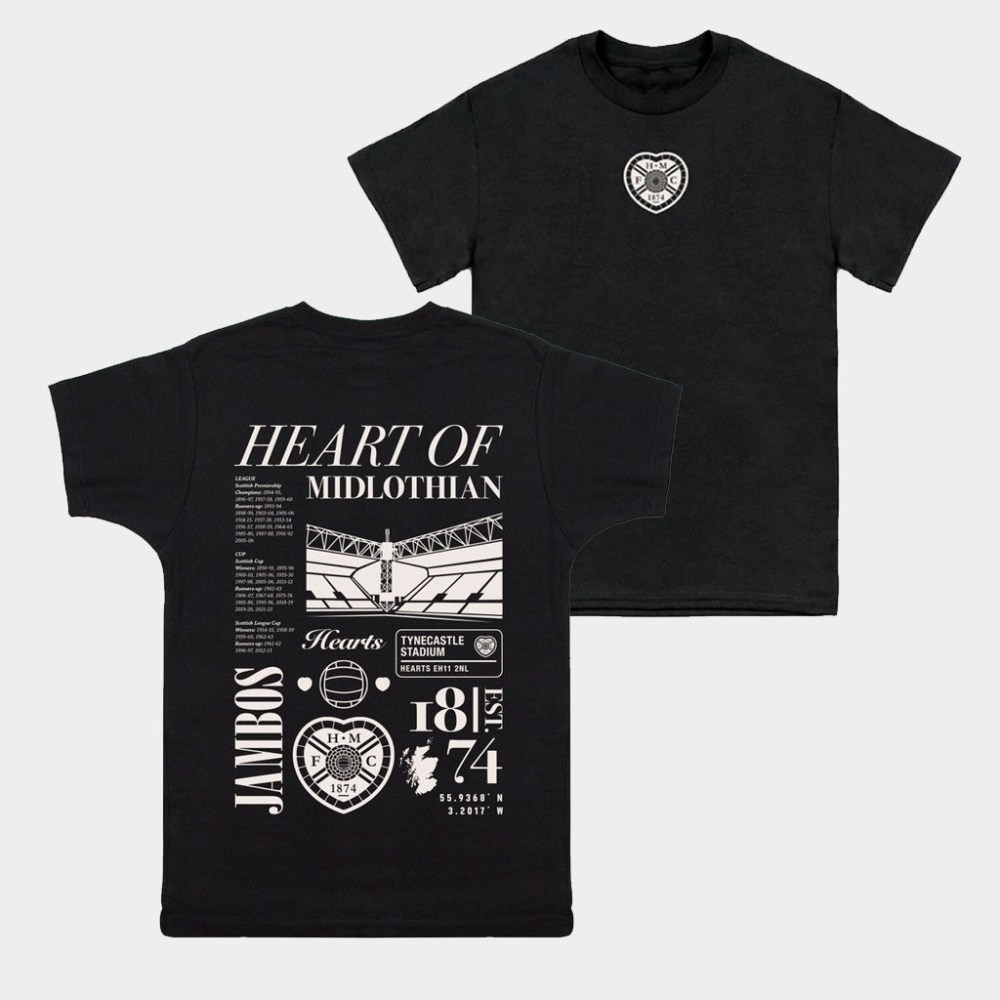 The Terrace Merch Hearts Iconic Collection T-Shirt Black Birthday Present For Husband
