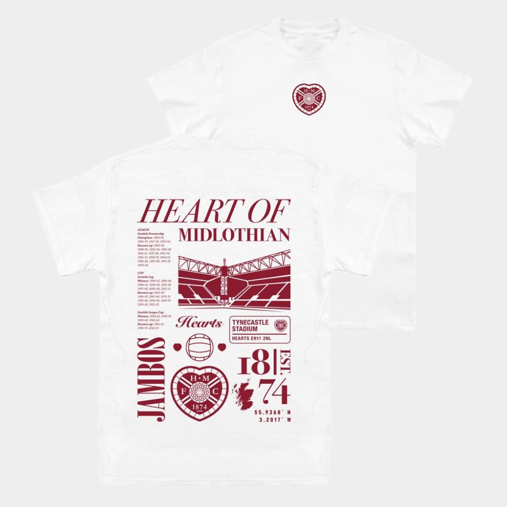 The Terrace Merch Hearts Iconic Collection T-Shirt White Present For Husband