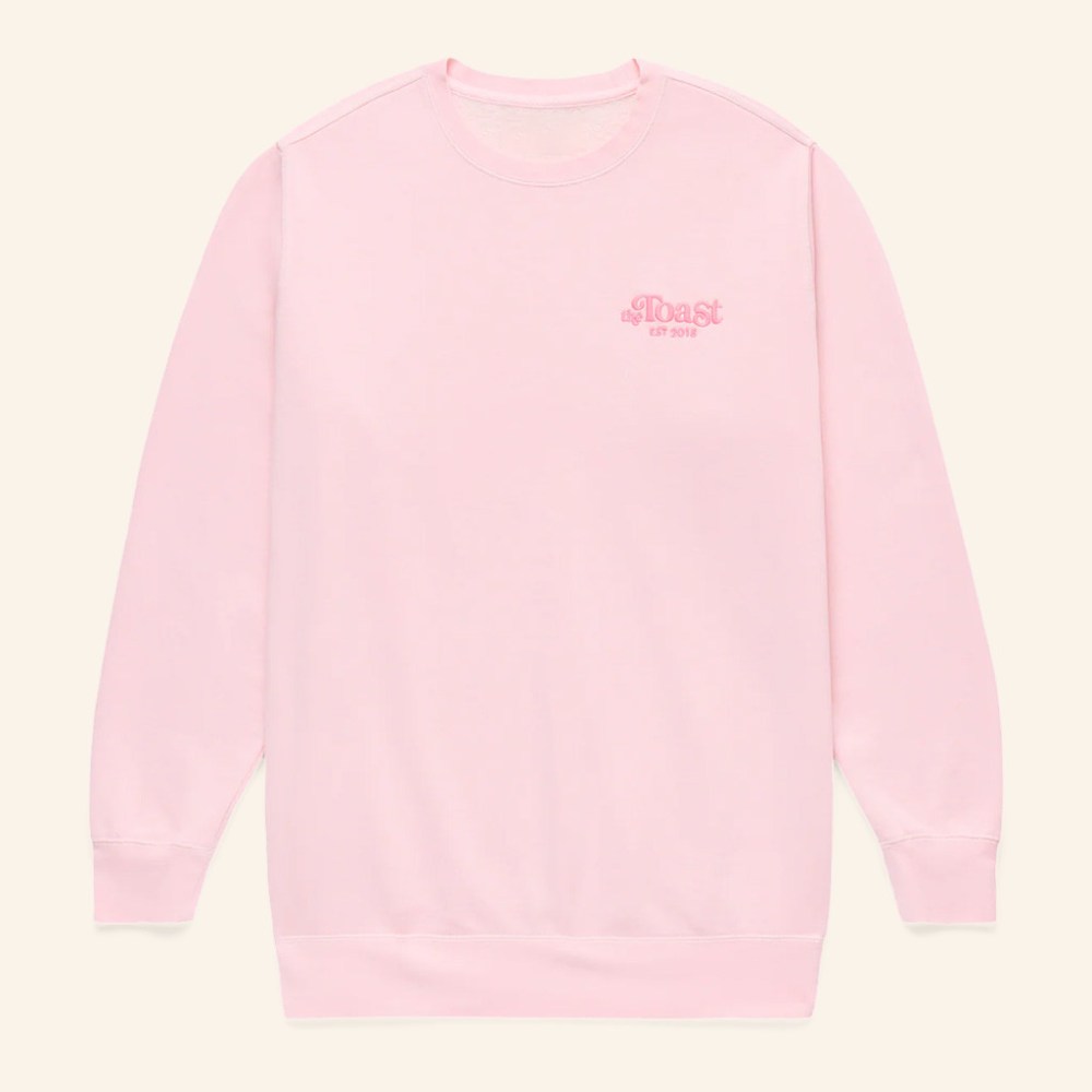 The Toast Merch Logo Crewneck Light Pink The Toast Sweatshirt Gifts For Wife