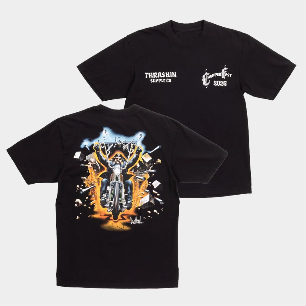 Thrashin Supply Merch Thrashin X David Mann Chopper Fest Jail Break T-Shirt Gifts For Son