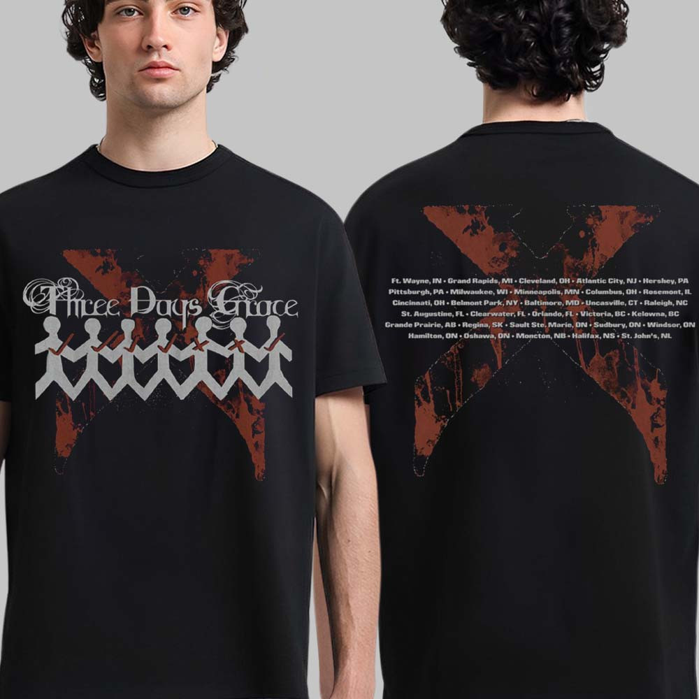 Three Days Grace Alienation 2026 Tour North America T-Shirt Three Days Grace Fan Merch