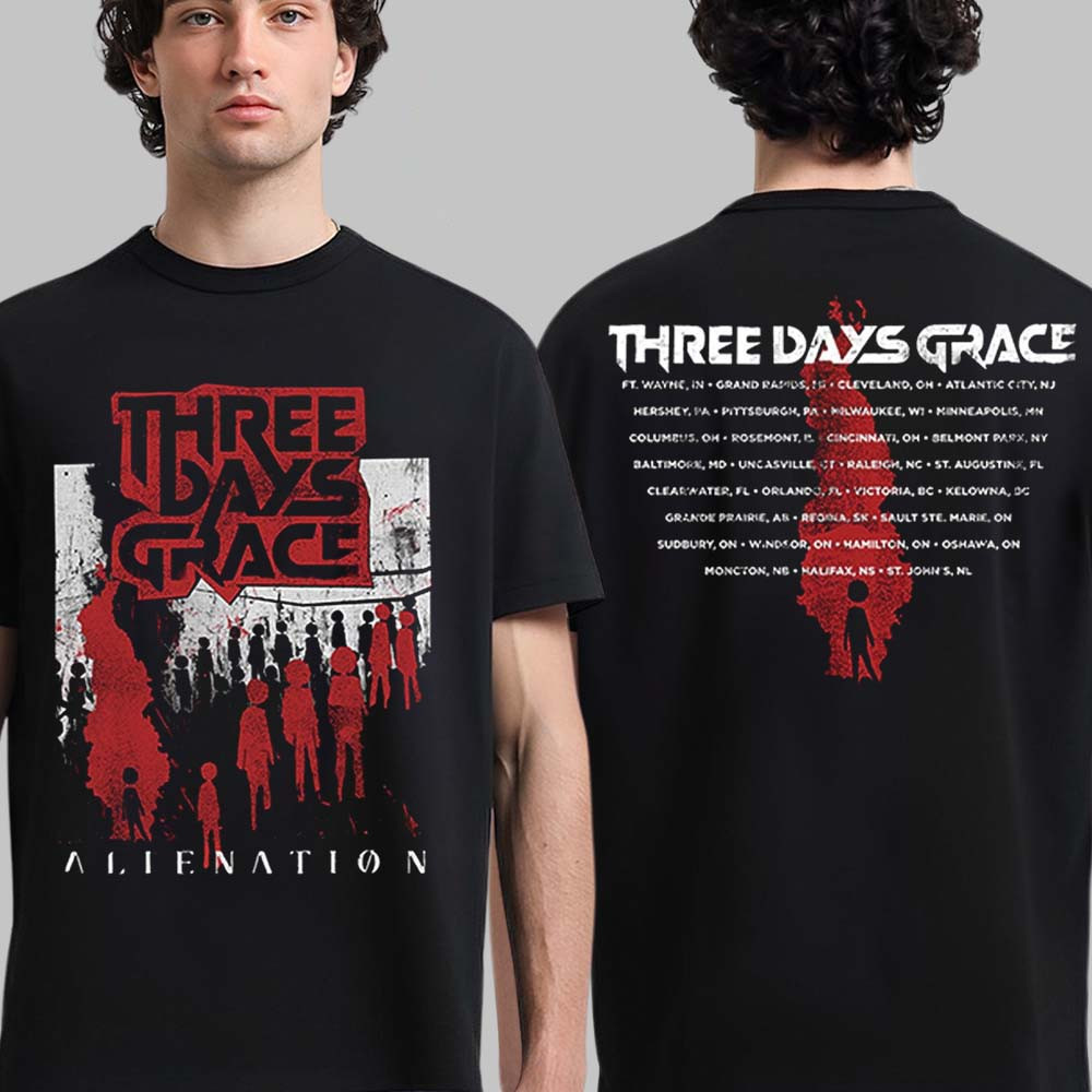 Three Days Grace Alienation 2026 Tour T-Shirt Three Days Grace Fan Merch Rock Music Fan Present