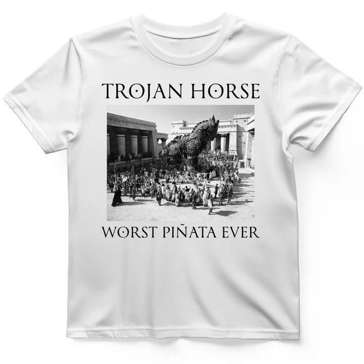 Trojan Horse Pinata T Shirt Ancient Greece Humor Tee Gift for History Lovers
