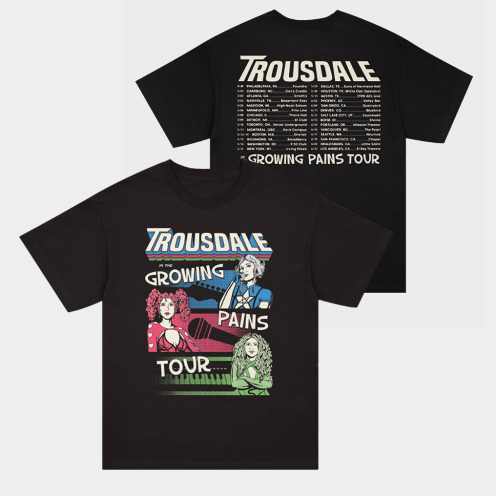Trousdale Merch Growing Pains 2025 Tour T-shirt Trousdale Shirt Gifts For Fans
