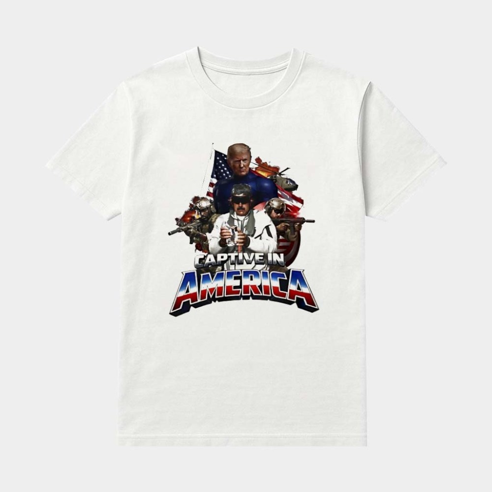 Trump And Jeffrey Epstein Captive In America Shirt Captured Maduro T-Shirt Political Gifts