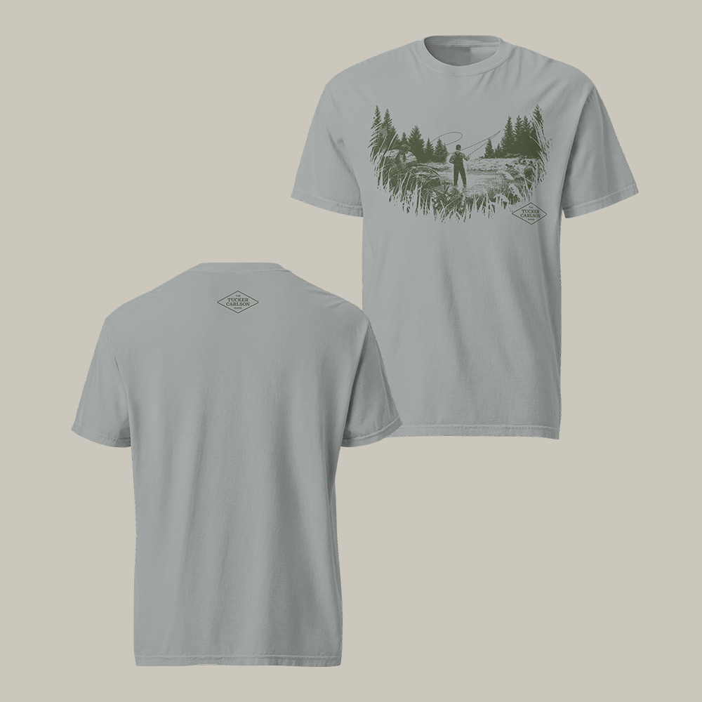 Tucker Carlson Fly Fishing Tucker Carlson T-Shirt Tucker Carlson Network Merch