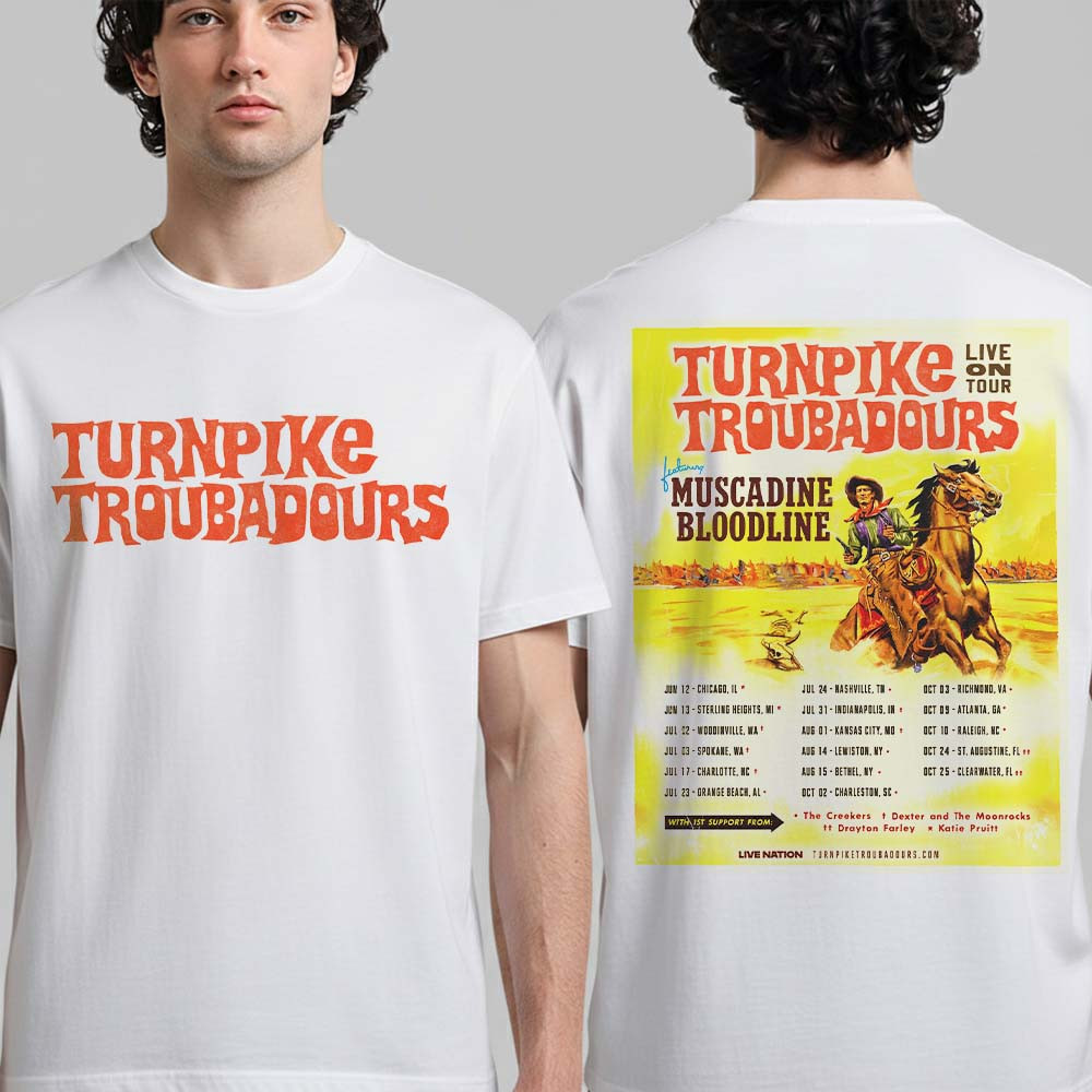 Turnpike Troubadours Live On Tour 2026 T-Shirt North America Schedule Dates Shirt Music Fan Gift