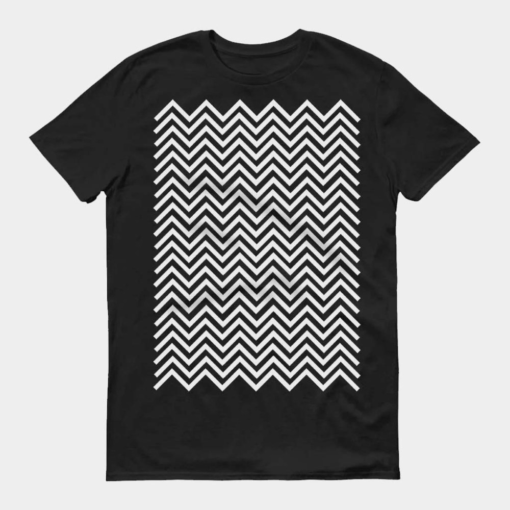 Twin Peaks Merch Twin Peaks Black And White Chevron T-Shirt Best Gifts For Him