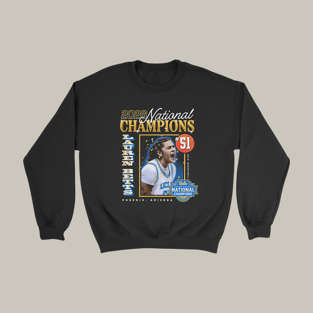 UCLA Women's Basketball Sweatshirt 2026 National Champions Merch Bruins Basketball Gear