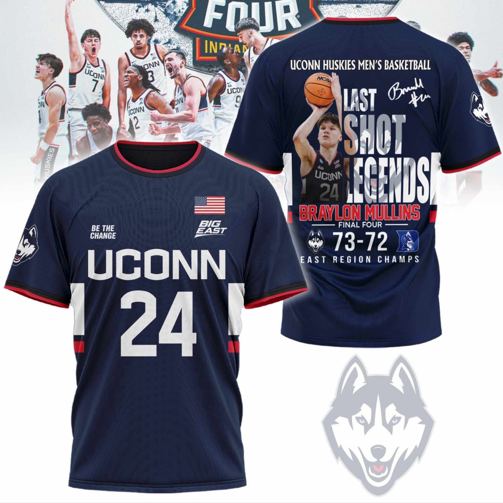 UConn Huskies Men's Basketball Team T-Shirt Last Shot Legends Shirt Basketball Lover Present