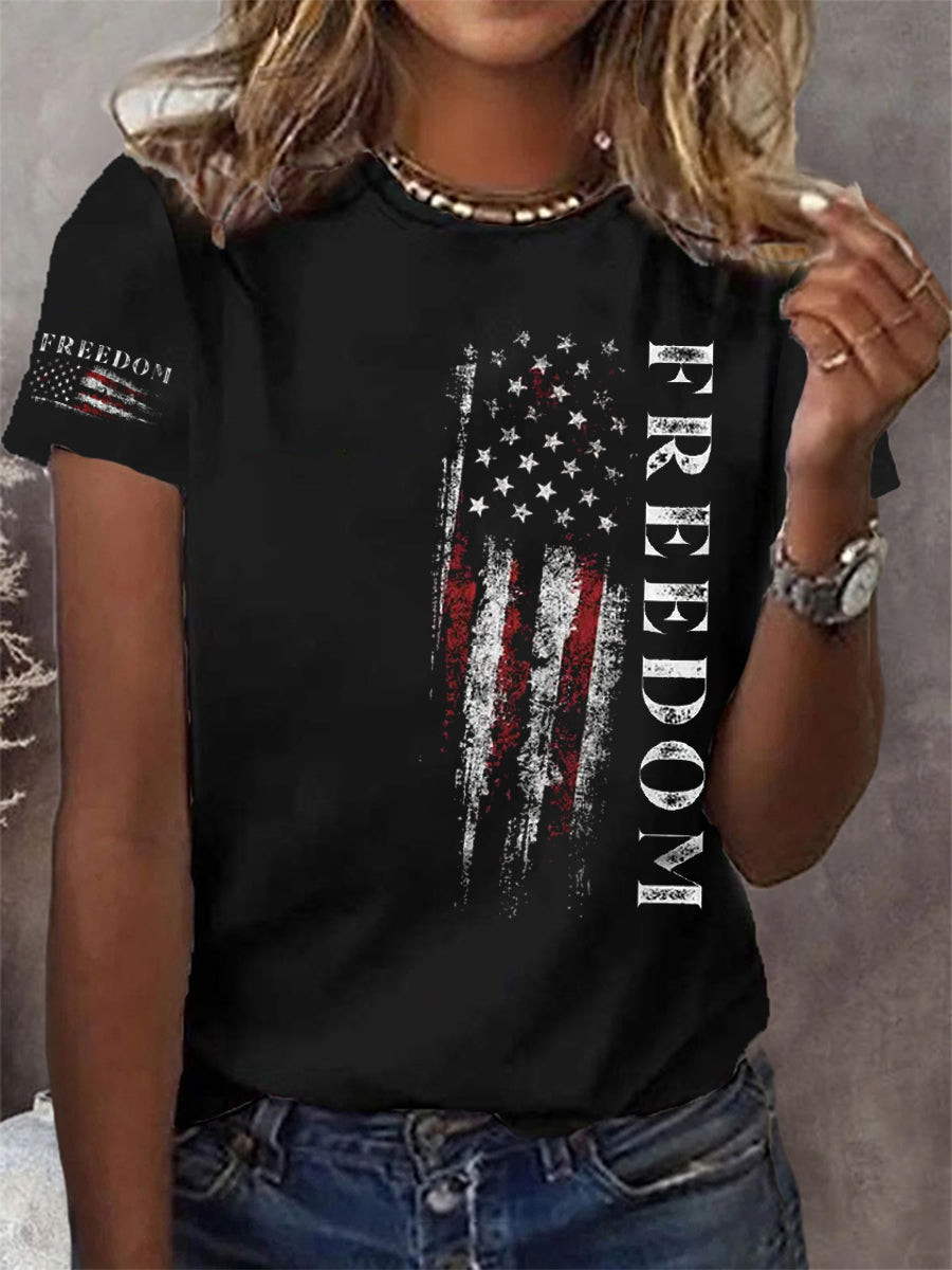 USA 250 Years Of Liberty Shirt US Flag Women's Patriotic Clothing Gifts For Her