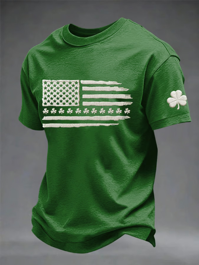 USA Flag Shamrock St Patrick's Day T-shirt St Pattys Shirt St Patricks Day Presents