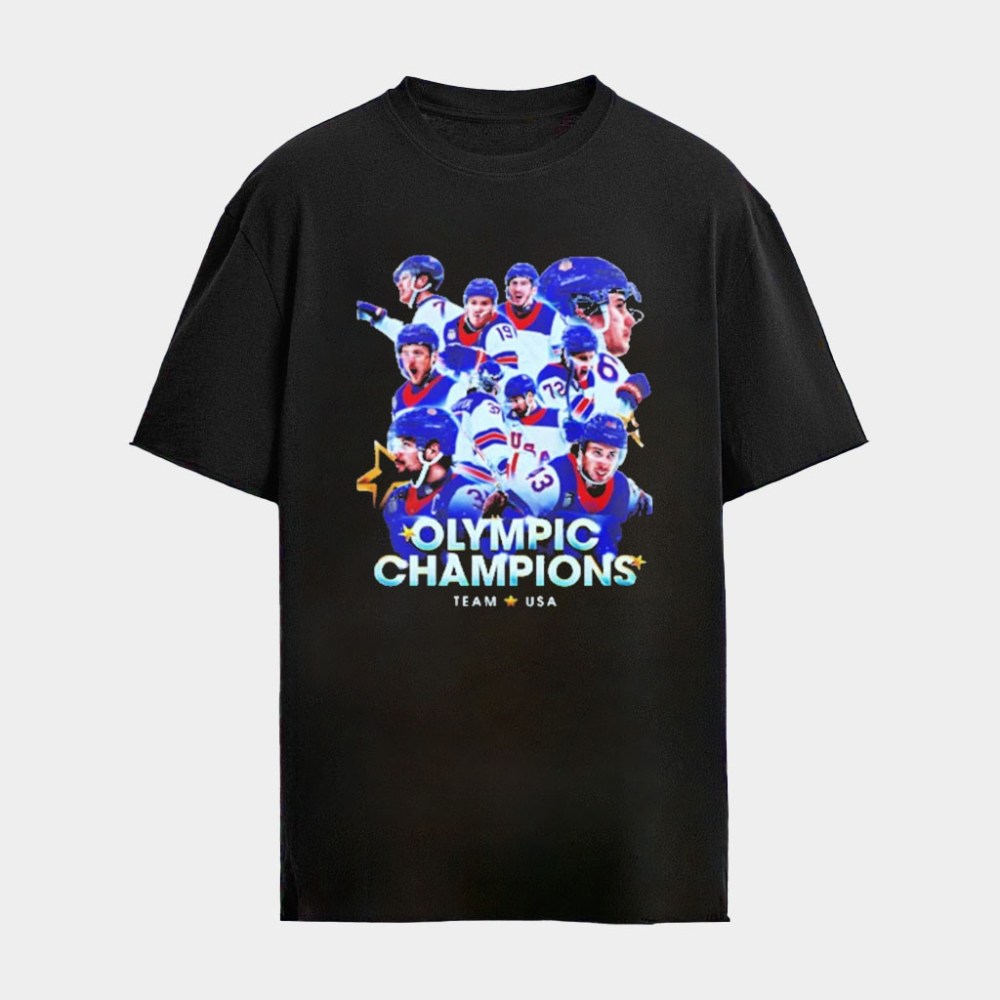 USA Hockey Gold Medal Merch USA Men's Hockey Olympic Champions T-Shirt Milano Cortina 2026
