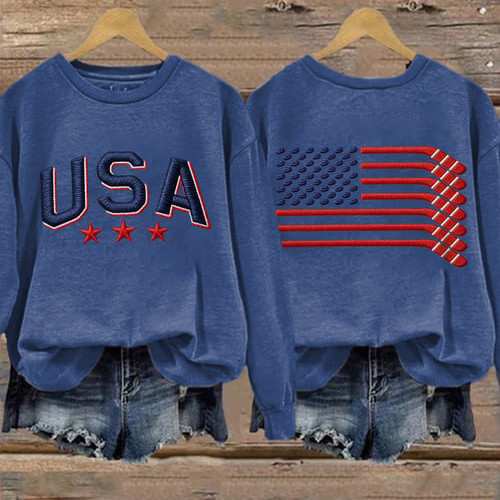 USA Ice Hockey 2026 Winter Olympic Sweatshirt USA Hockey Apparel Fans Gift For Her