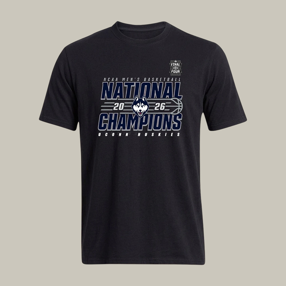 Uconn Huskies NCAA Men's Basketball National Champions T-Shirt 2026 Final Four Clothes Dad Gift