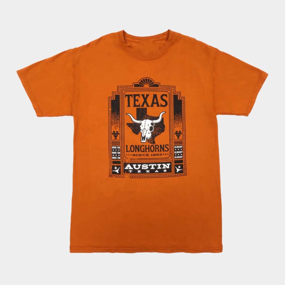 University Co Op Merch Texas Longhorns Skeleton T-Shirt Gifts For Brother