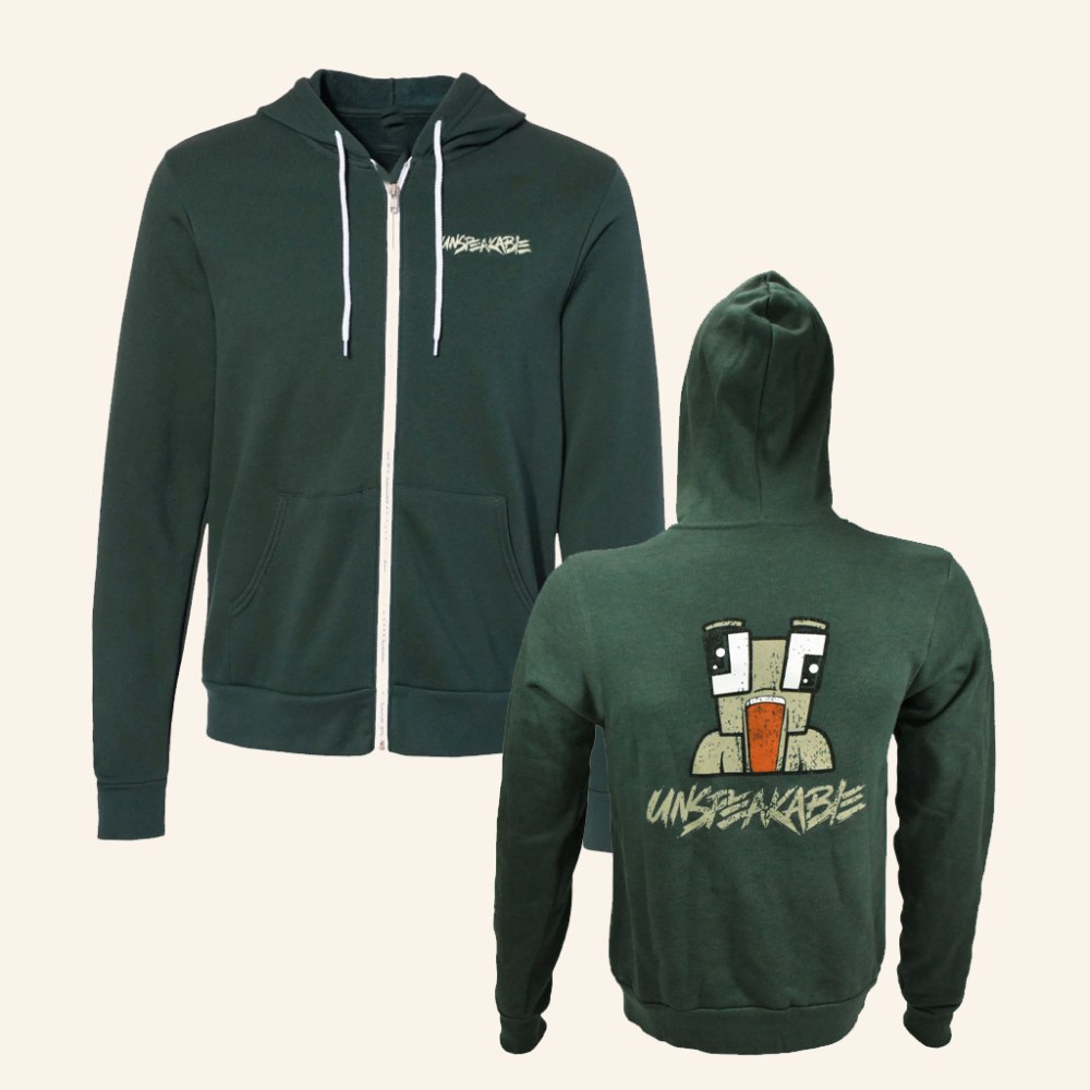 Unspeakable Merch Army Green Zipper Hoodie Best Christmas Gifts For Friend