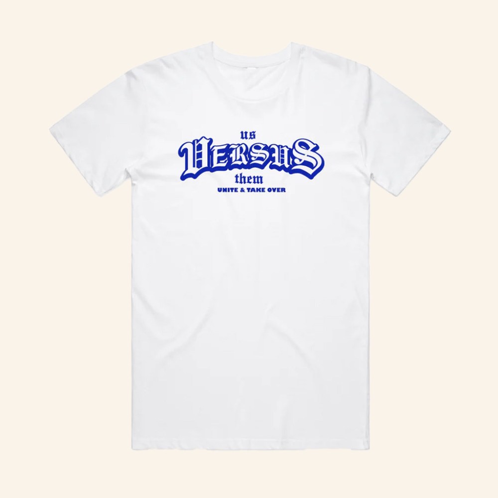 Us Versus Them Merch Olde White T-Shirt Good Gifts For Boyfriend