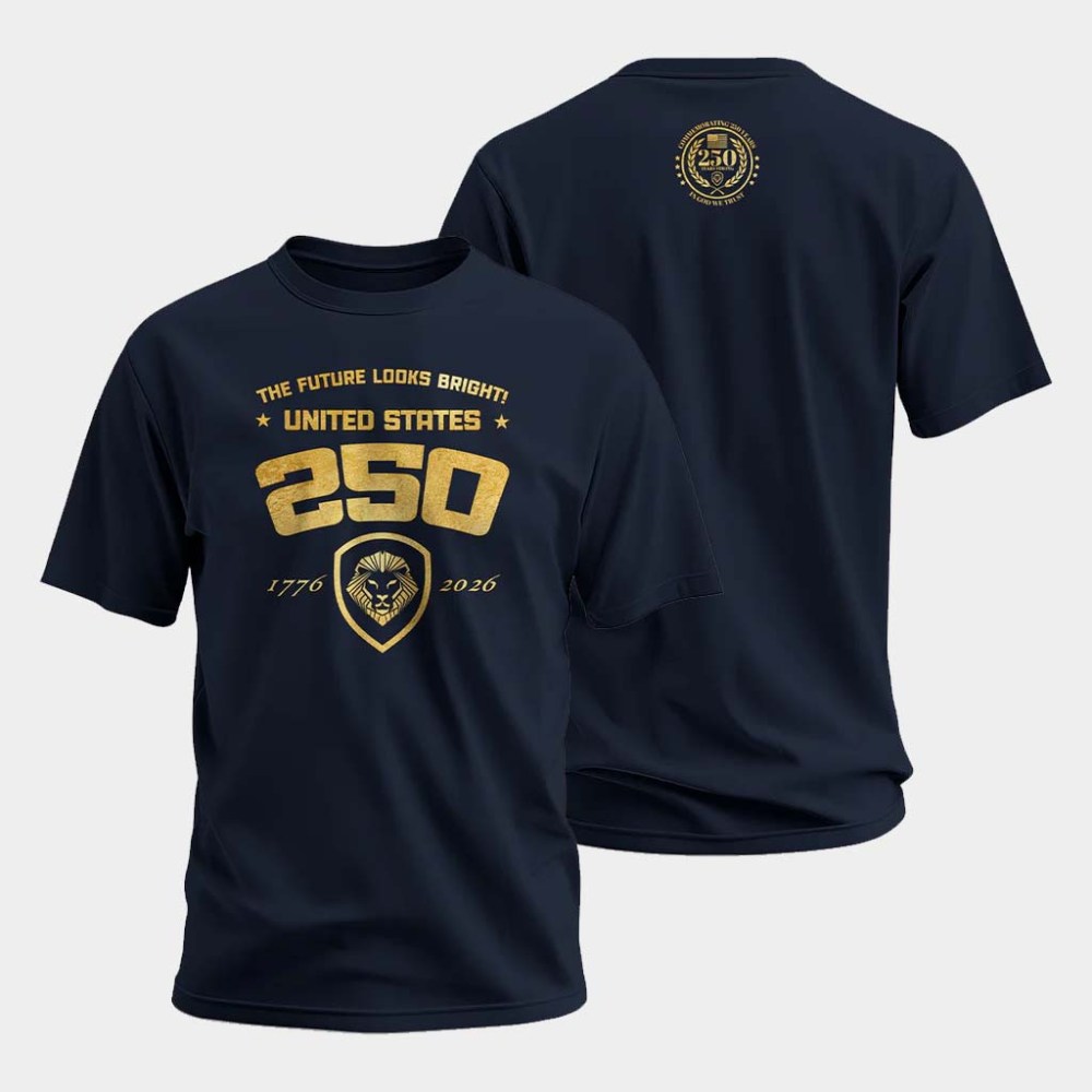 Valuetainment Merch USA 250 Collection Shirt Future Looks Bright USA 250 T-Shirt Navy