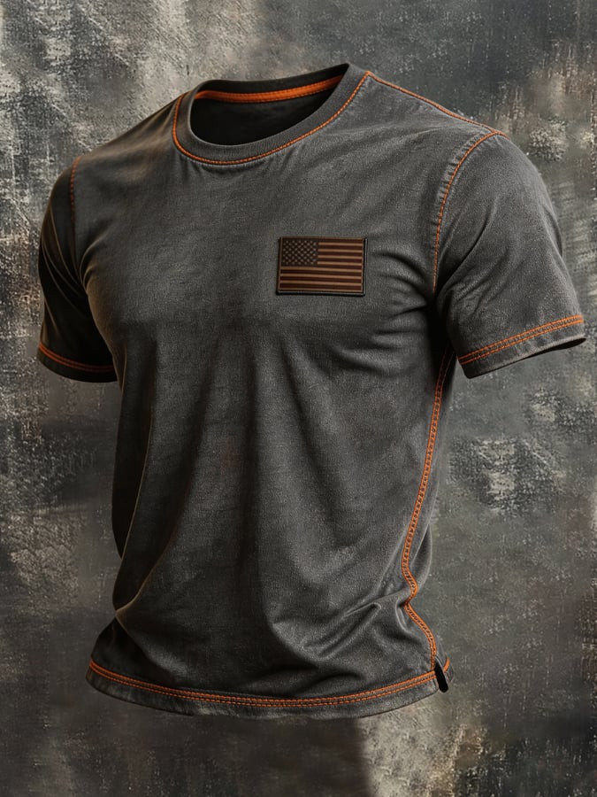 Vintage Patriotic T-Shirt USA Independence Clothing Gift For 7th July