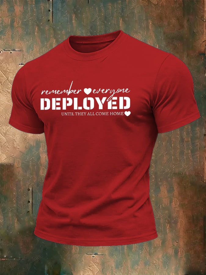 Vintage Remember Everyone Deployed T-Shirt Until They All Come Home Clothing Gift For Him