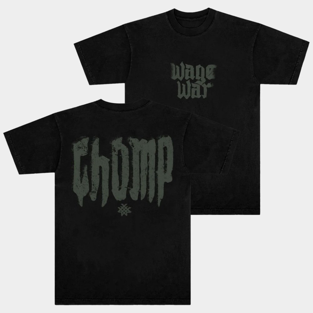 Wage War Merch 2026 Chomp T-Shirt Black Cool Gifts For Music Lovers