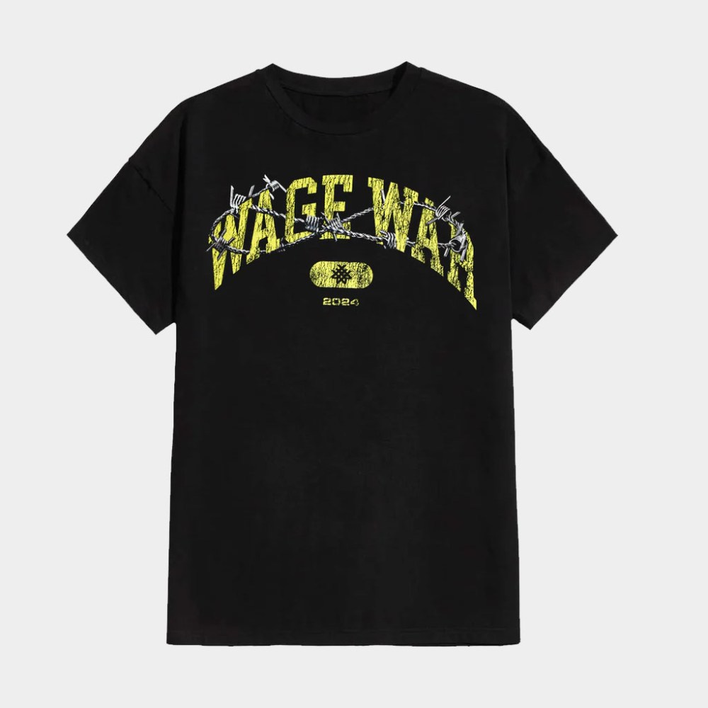 Wage War Merch 2026 Wage War College T-Shirt Black Gifts For Band Fans