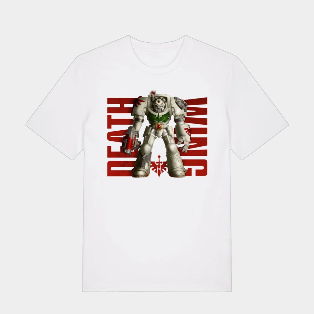 Warhammer Merch Dark Angels Deathwing White T-Shirt Birthday Gift For Son