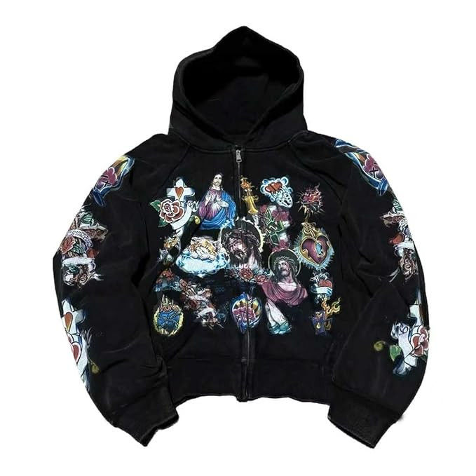 We Are Righteous Risen King Cropped Zip Hoodie Jesus Apparel Christian Gift For Brother
