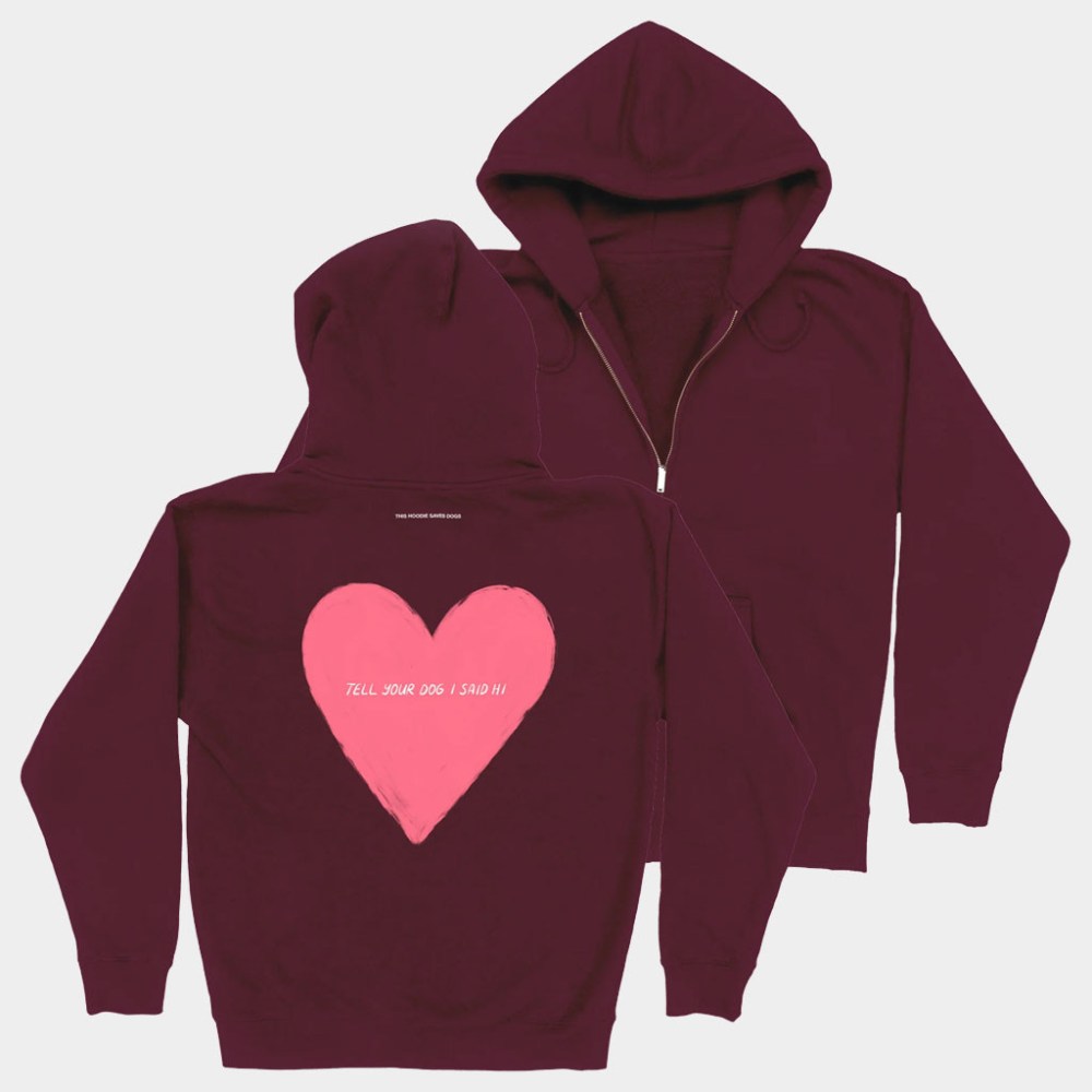 We Rate Dogs Merch Big Heart Zip Hoodie Tell Your Dog I Said Hi Hoodie Birthday Gift For Her