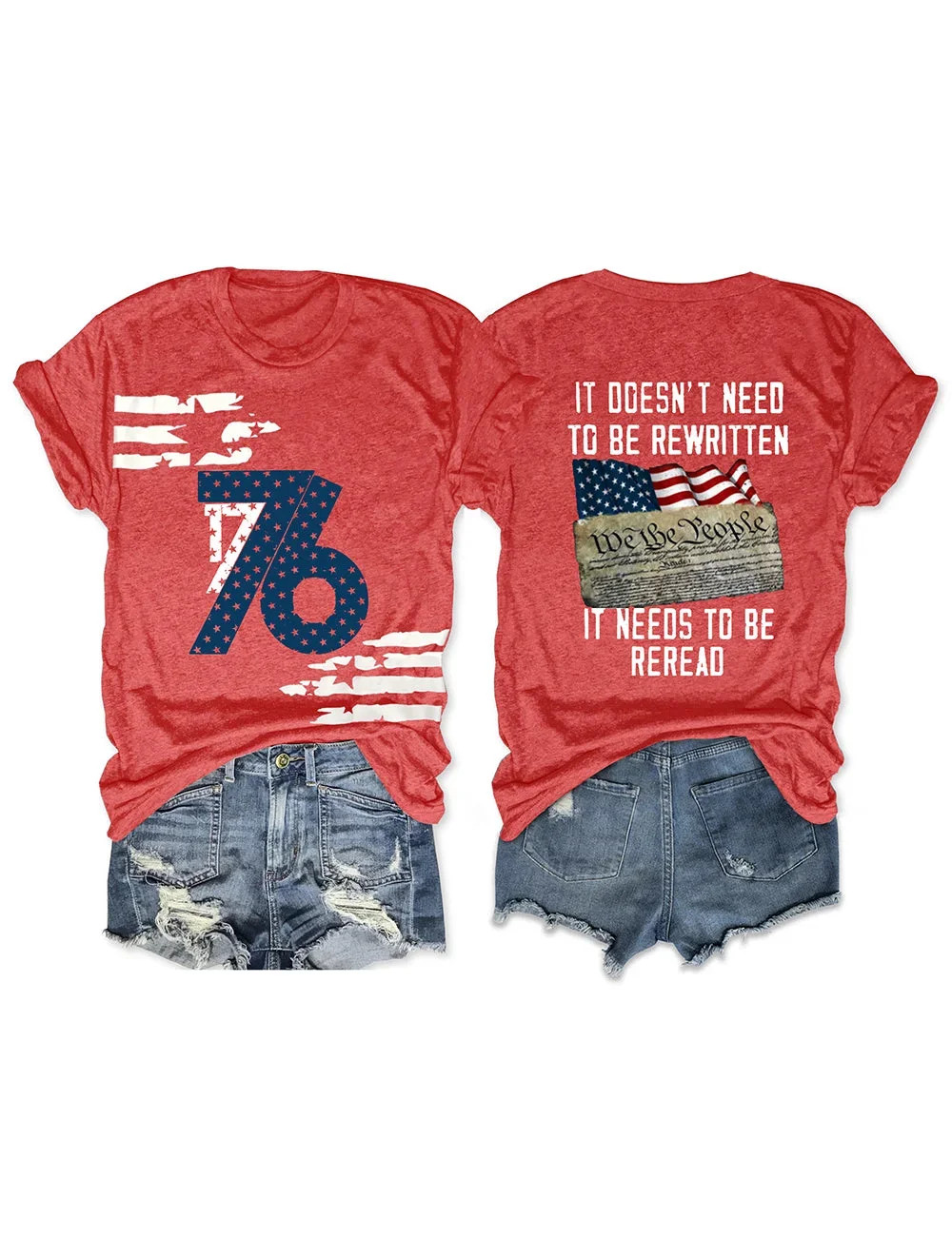 We The People 1776 T-Shirt 4th Of July Patriotic Gift Independence Day Supporter