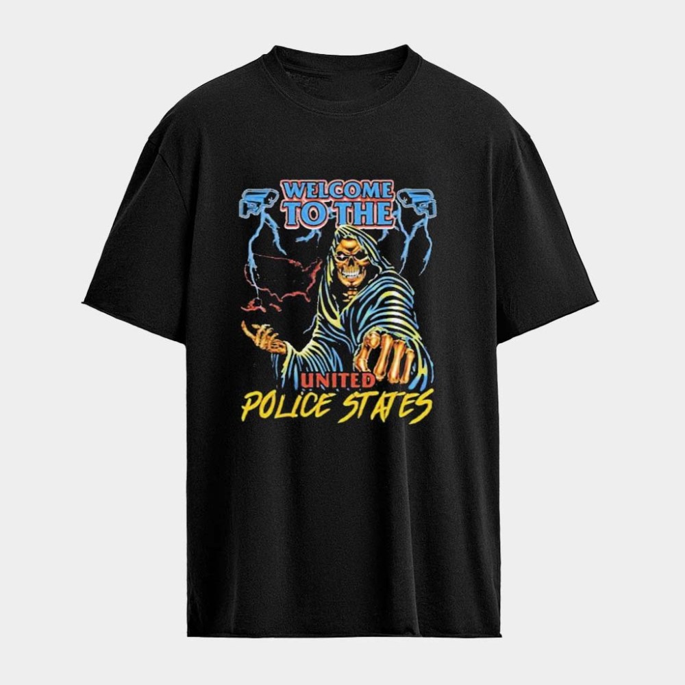 Welcome To The United Police States Map T-Shirt Unique Gifts For Husband