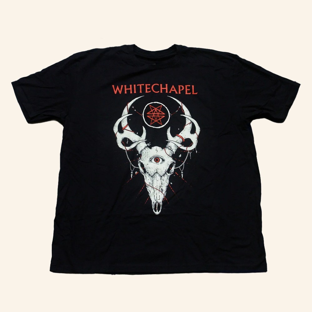 Whitechapel Merch Deer Skull Black T-Shirt Christmas Gifts For Husband