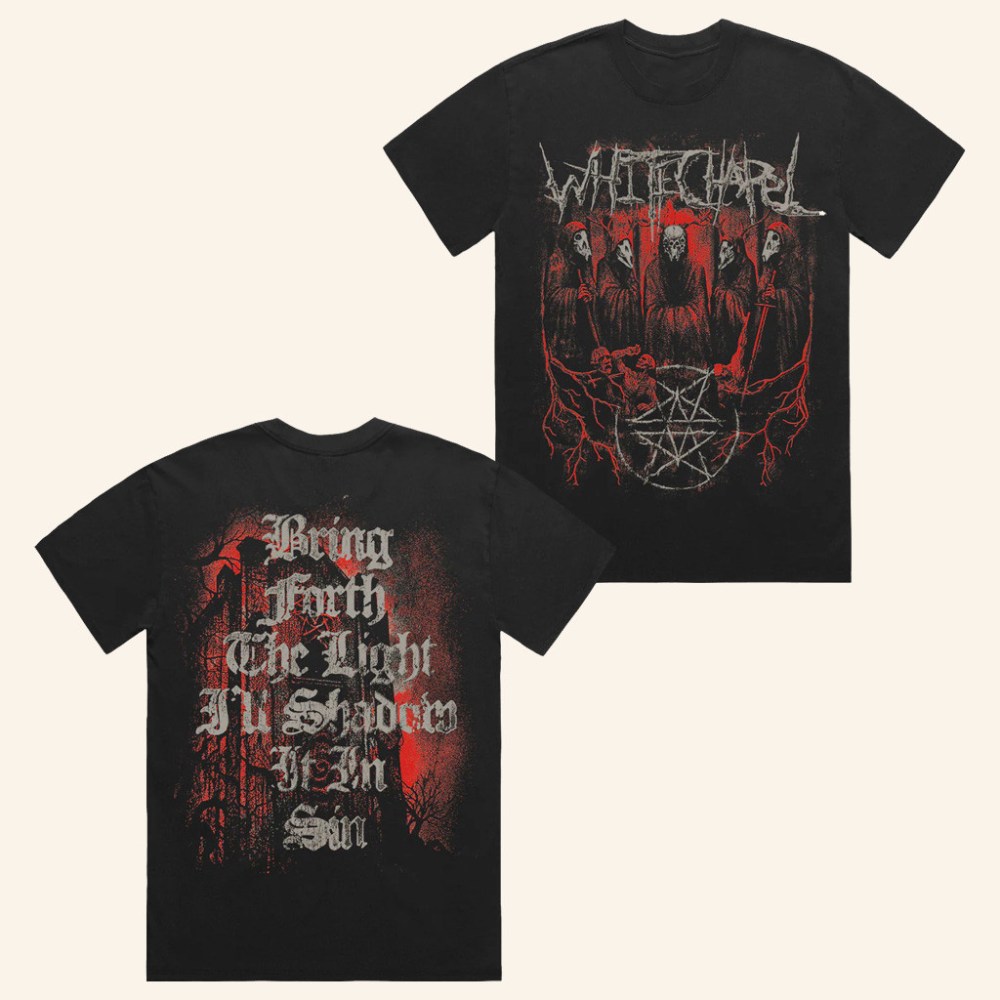 Whitechapel Merch Shadowed Sin Black T-Shirt Christmas Gift Ideas For Him