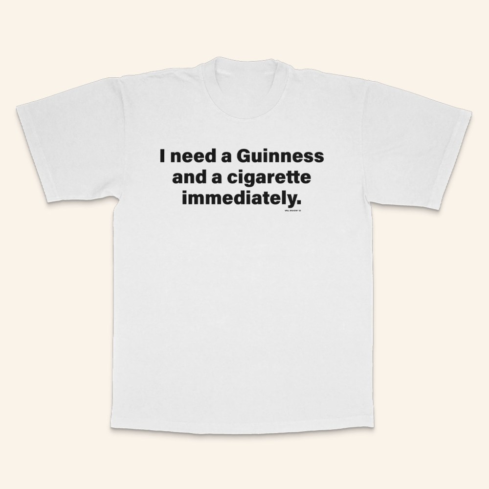Will Mahony Merch Guinness White T-Shirt Birthday Ideas For Boyfriend