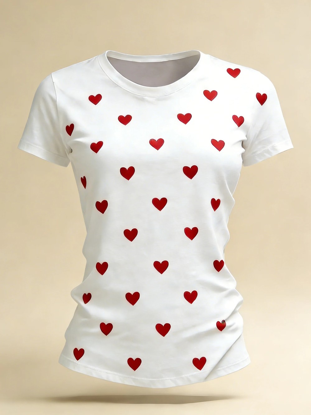 Women's Vintage Hearts T-Shirt Valentine's Days Gifts For Wife