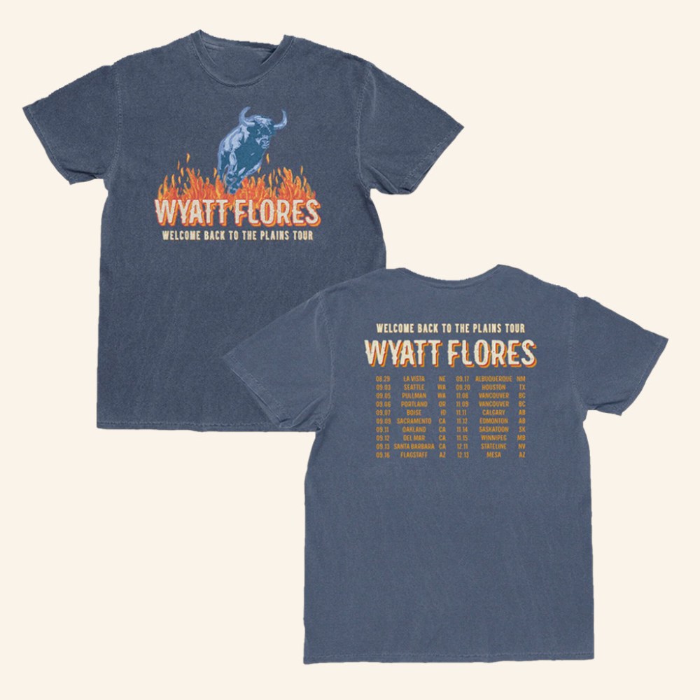 Wyatt Flores Music Merch Welcome Back To The Plains Tour 3 0 Shirt Gifts For Music Fans