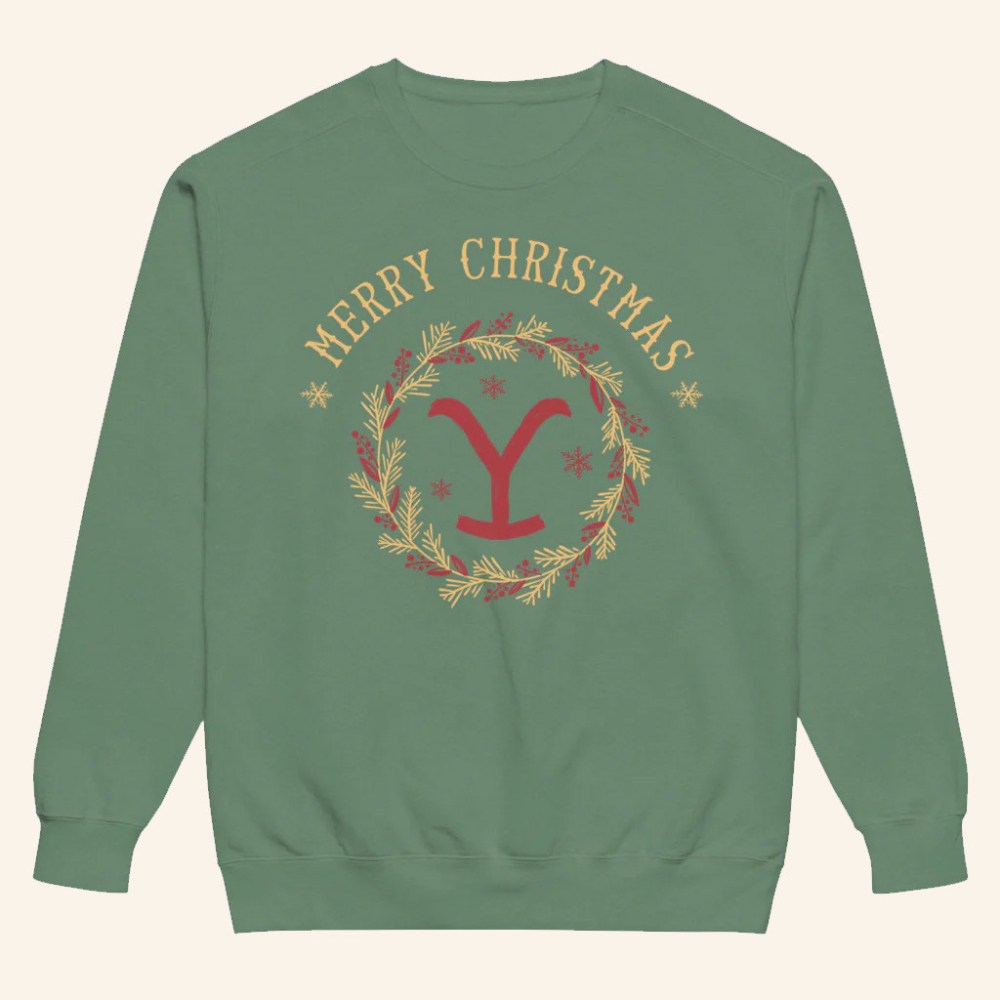 Yellowstone Merch Yellowstone Merry Christmas Sweatshirt Gift Ideas For Dad