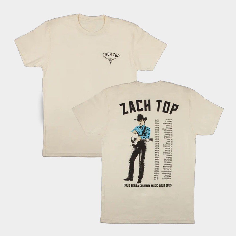 Zach Top Merch 2025 Cold Beer And Country Music Tour Shirt Zach Top T-Shirt Gifts For Dad