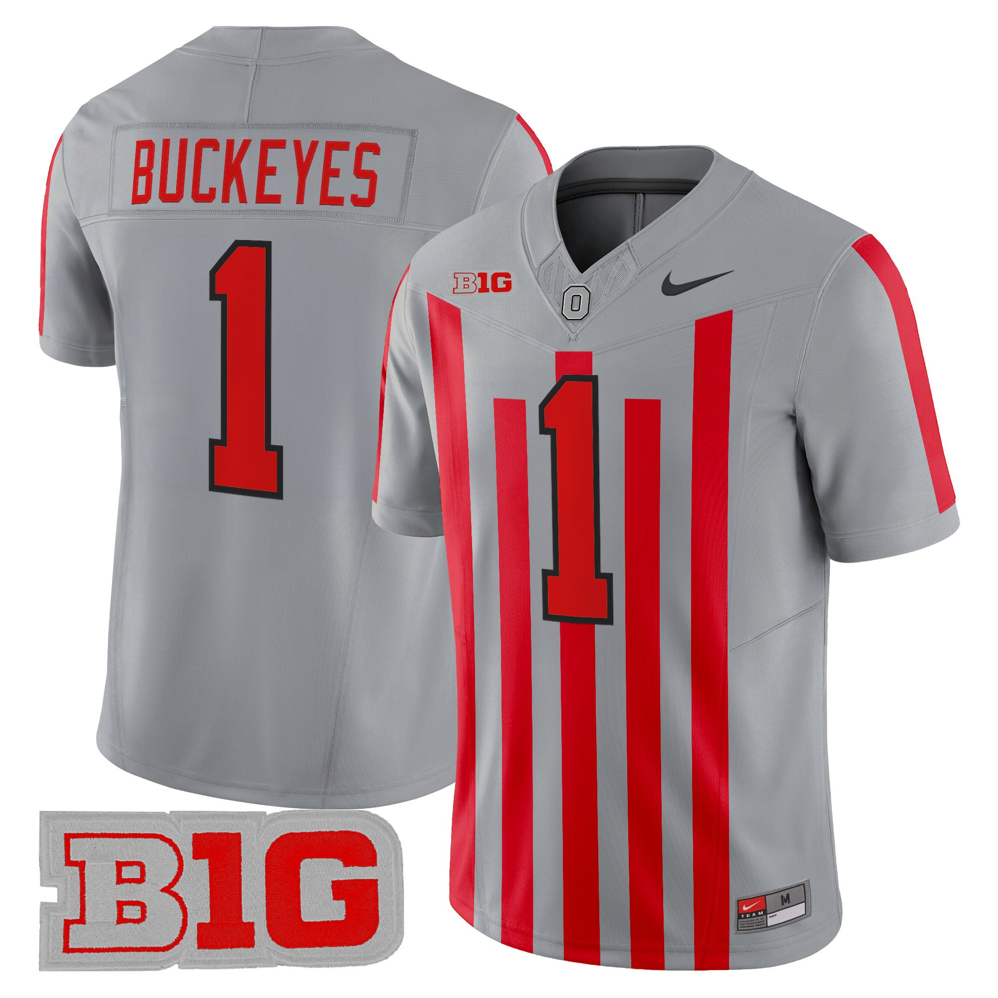 #1 Buckeyes Men's Ohio State Buckeyes Throwback Vapor Limited Gray Jersey - All Stitched