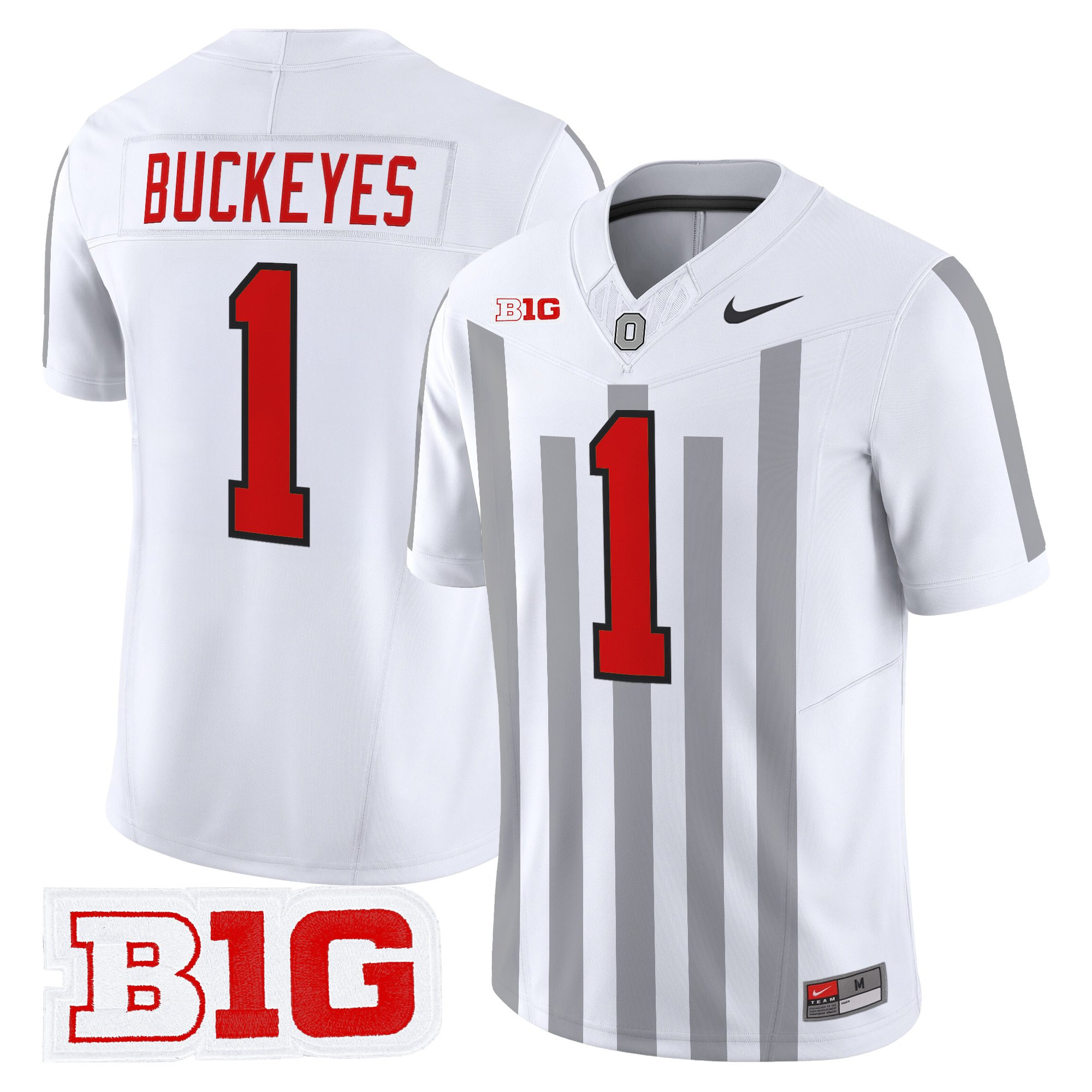 #1 Buckeyes Men's Ohio State Buckeyes Throwback Vapor Limited White Jersey - All Stitched