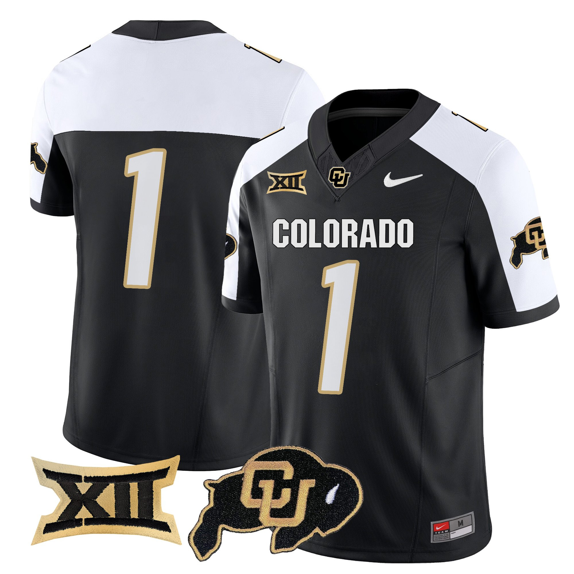 #1 Team Men's Colorado Buffaloes 2025 Vapor Limited Alternate Jersey - All Stitched