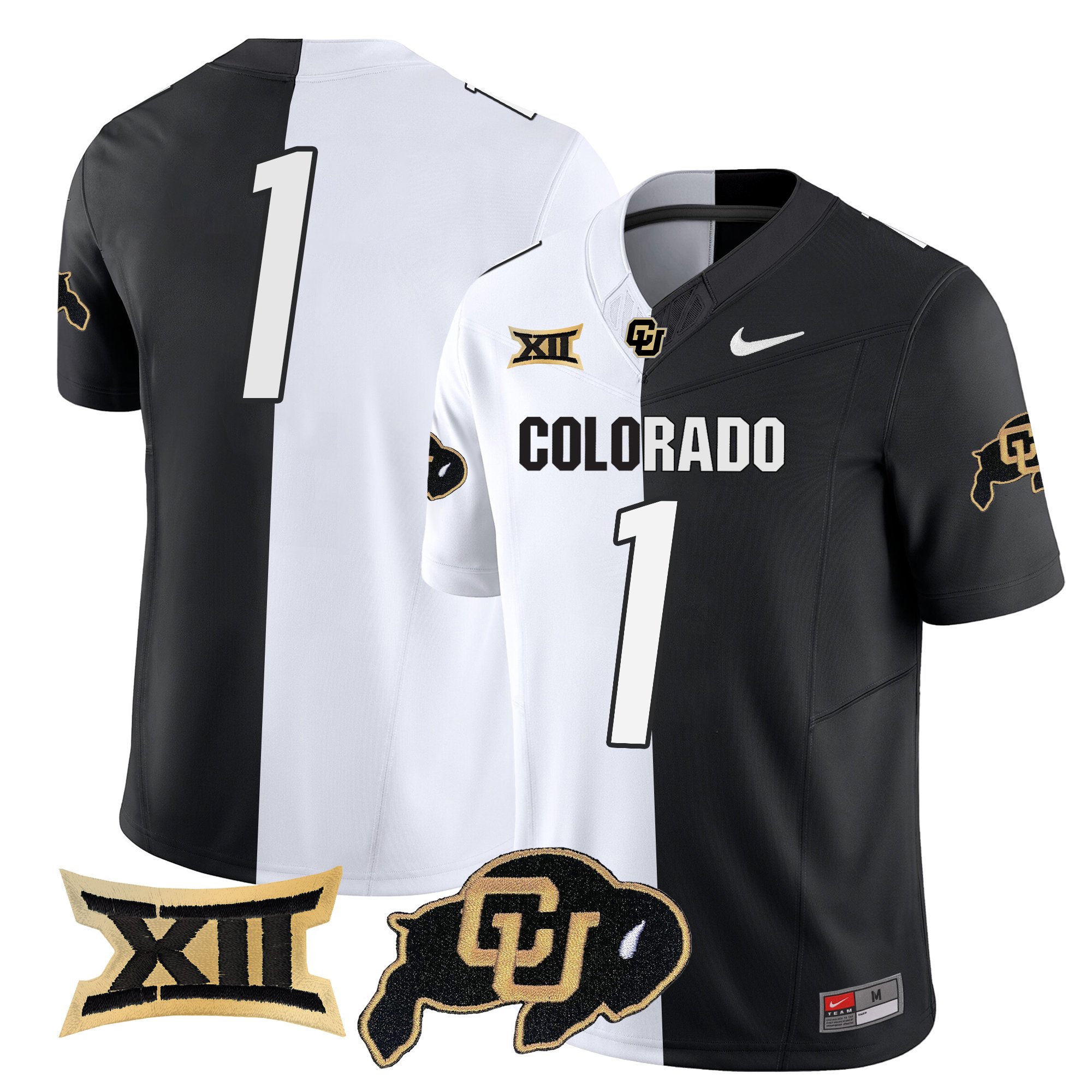 #1 Team Men's Colorado Buffaloes 2025 Vapor Limited Stripeout Jersey - All Stitched