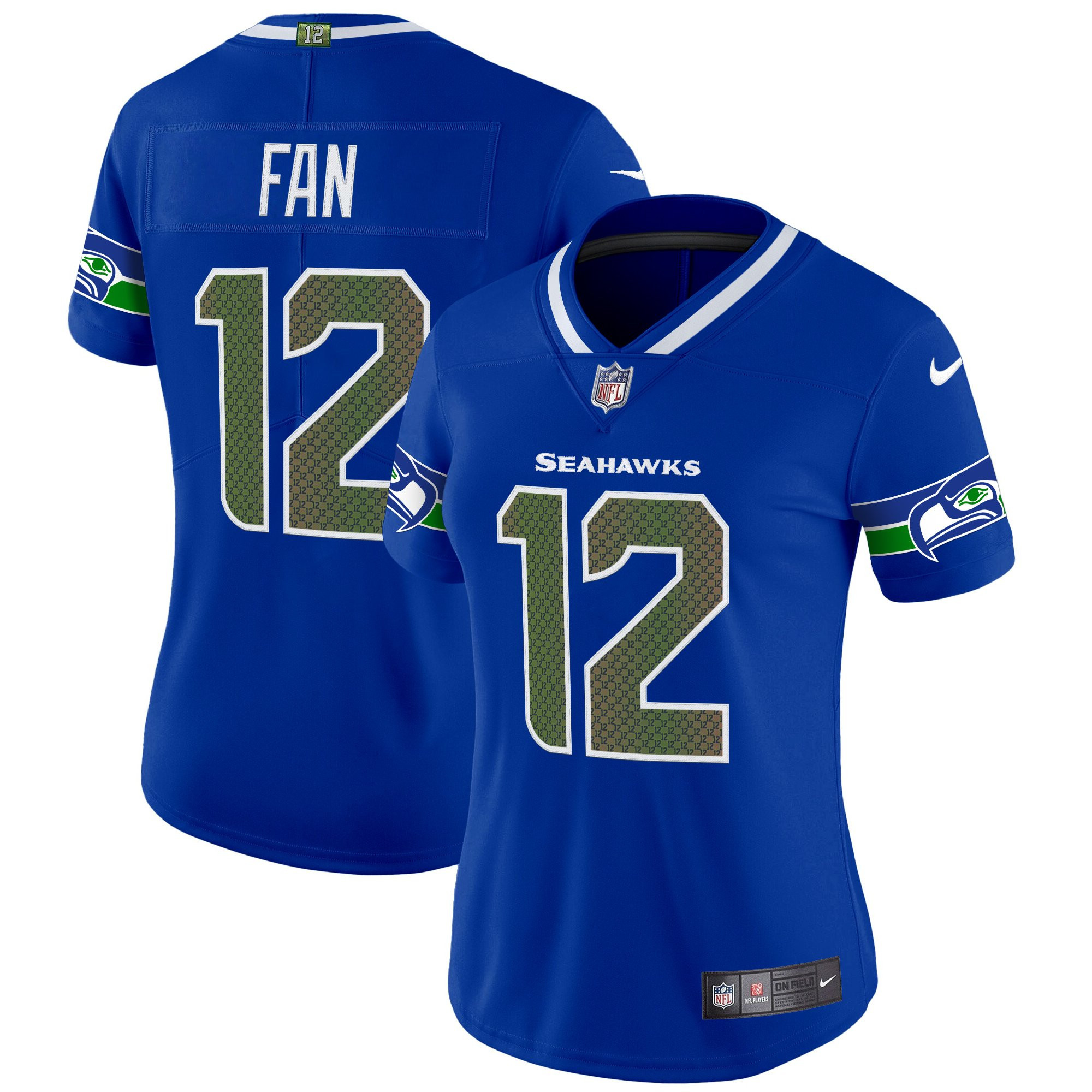 12th Fan Women's Seattle Seahawks 2025 Rivalries Vapor Limited Royal Jersey - All Stitched