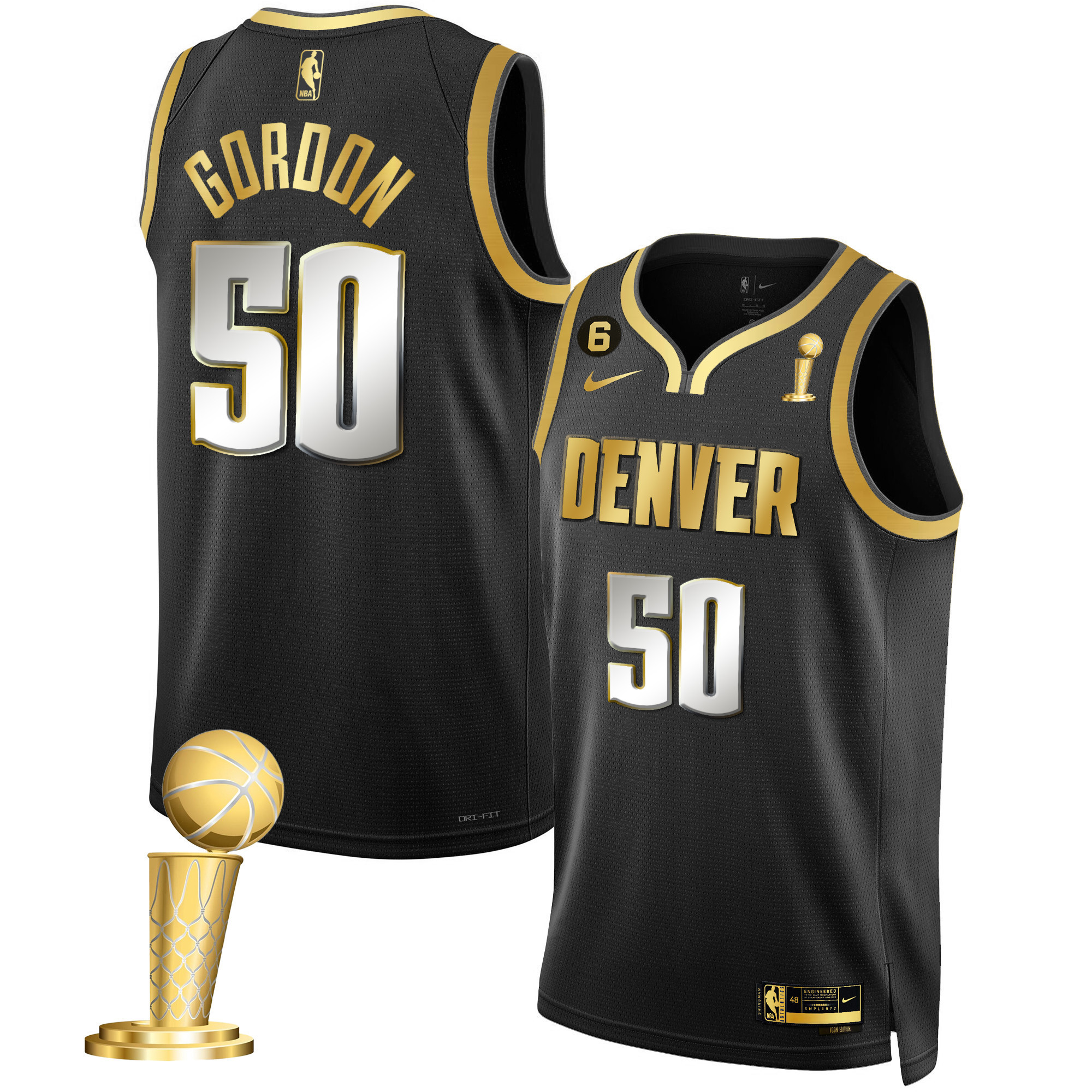 Aaron Gordon Men's Denver Nuggets 2023 Champions Black Limited Jersey Collection - All Stitched